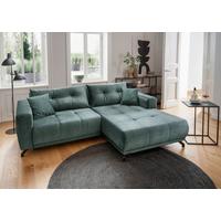 Ecksofa Restato, Blau S: 246x177 cm - Blau/Schwarz, MODERN, Textil (246/177cm) - MID.YOU