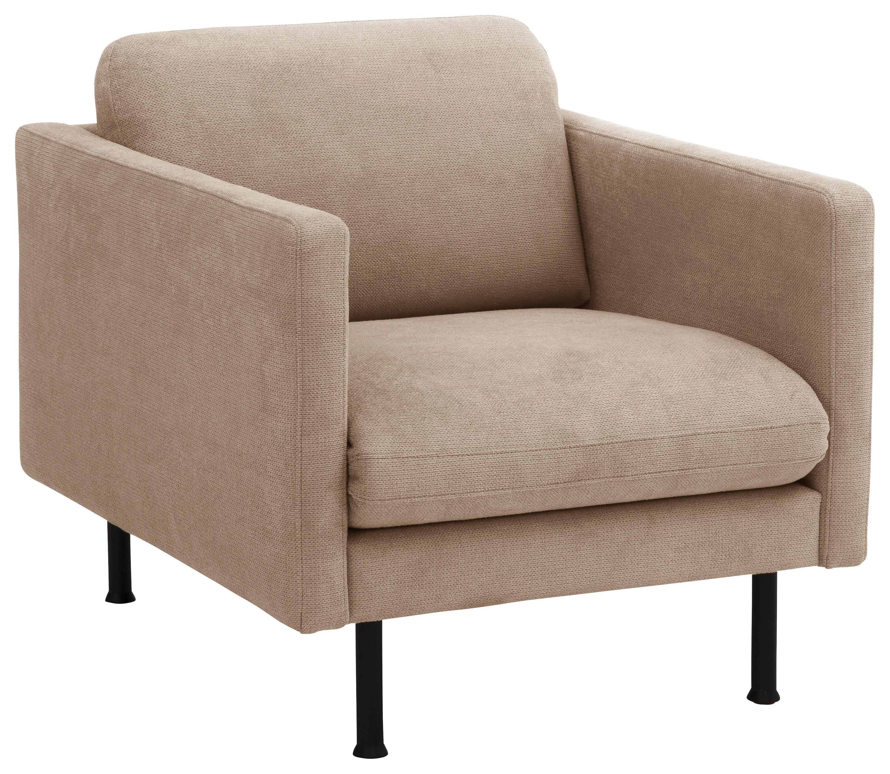 Polstersessel Mit Armlehnen Nathan Beige - Beige/Schwarz, MODERN, Textil (76/78/89cm) - Max Winzer