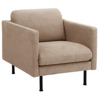 Polstersessel Mit Armlehnen Nathan Beige - Beige/Schwarz, MODERN, Textil (76/78/89cm) - Max Winzer