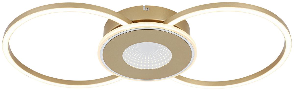 STROPNÍ LED SVÍTIDLO ALEXANDER - cappuccino/barvy chromu, Moderní, kov/plast (57,5/28,5/6cm) - Mömax