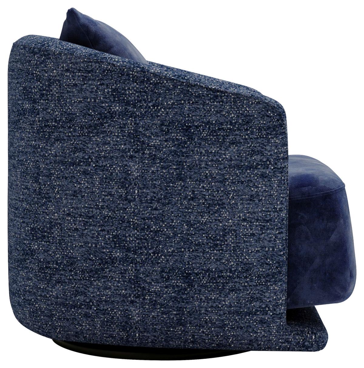 Wish Blau B: 83 Cm - Blau/Schwarz, Design, Textil (83/80/75cm) - Livetastic