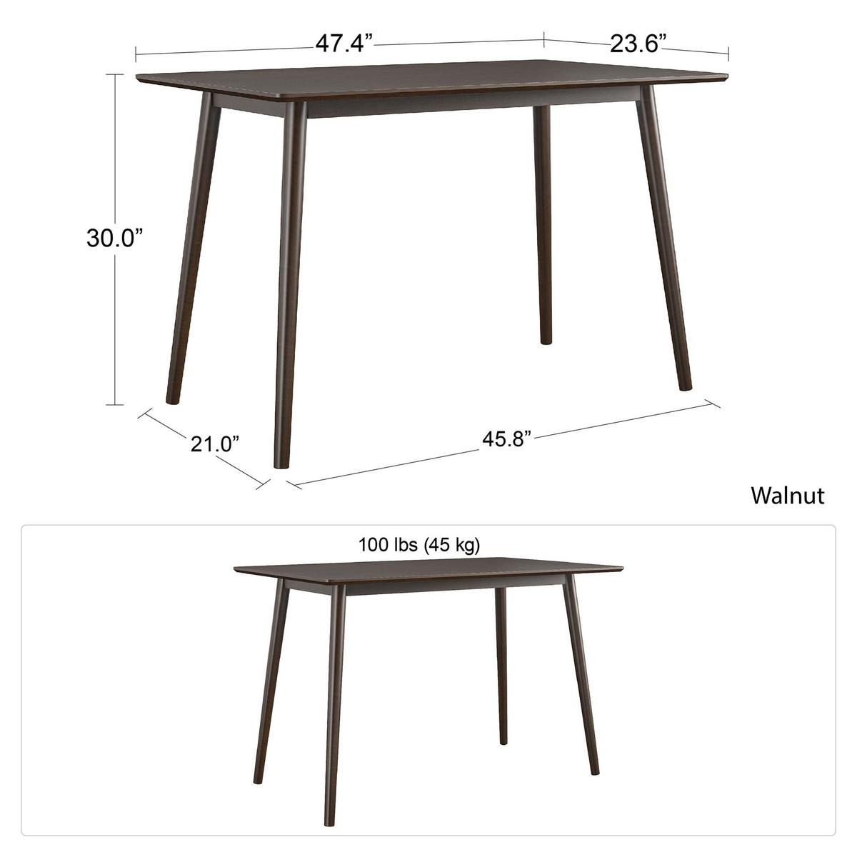 Schreibtisch Brittany Walnussfarben B: 75 Cm - Walnussfarben, Design, Holzwerkstoff (119/75/59cm) - MID.YOU