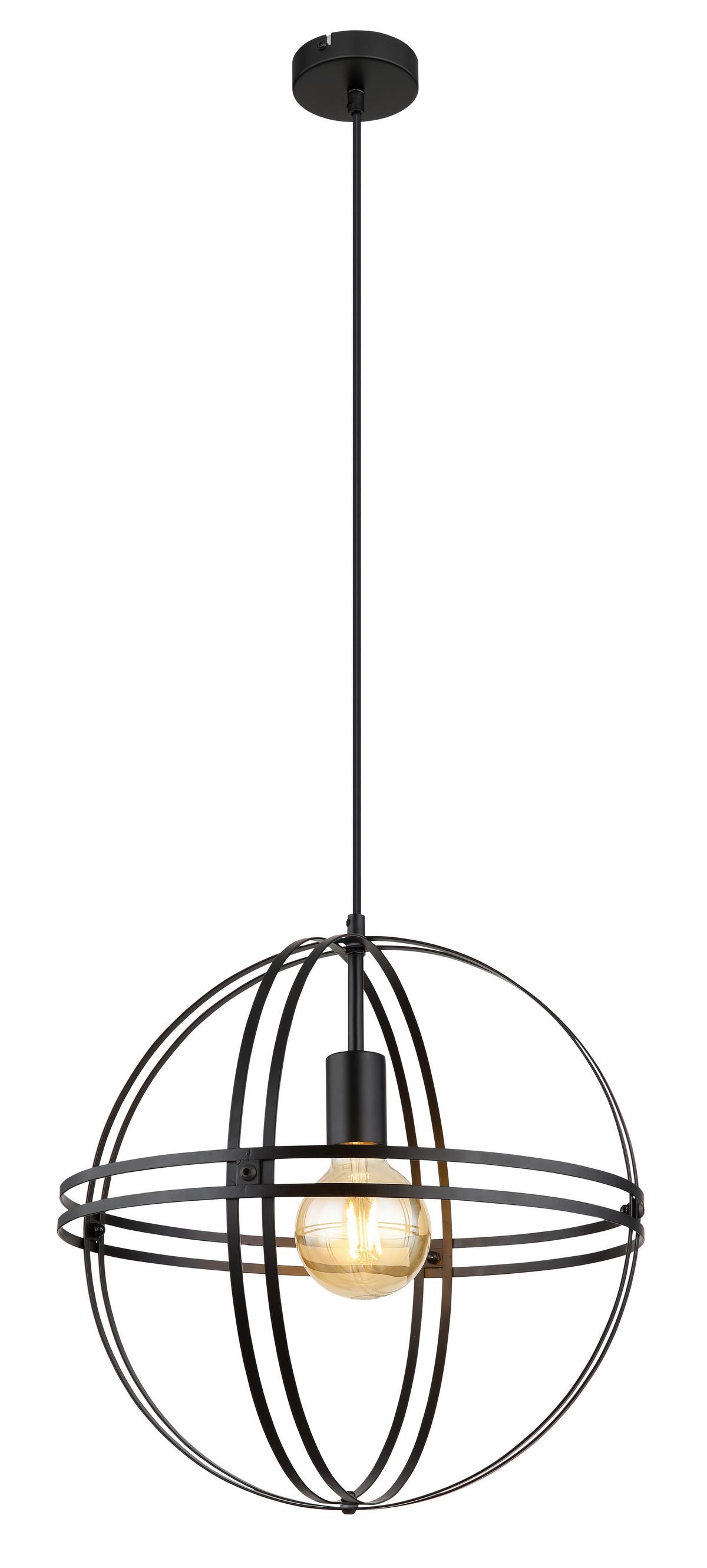 Hängeleuchte 15639h2 - Schwarz, Design, Metall (40/120cm) - Globo