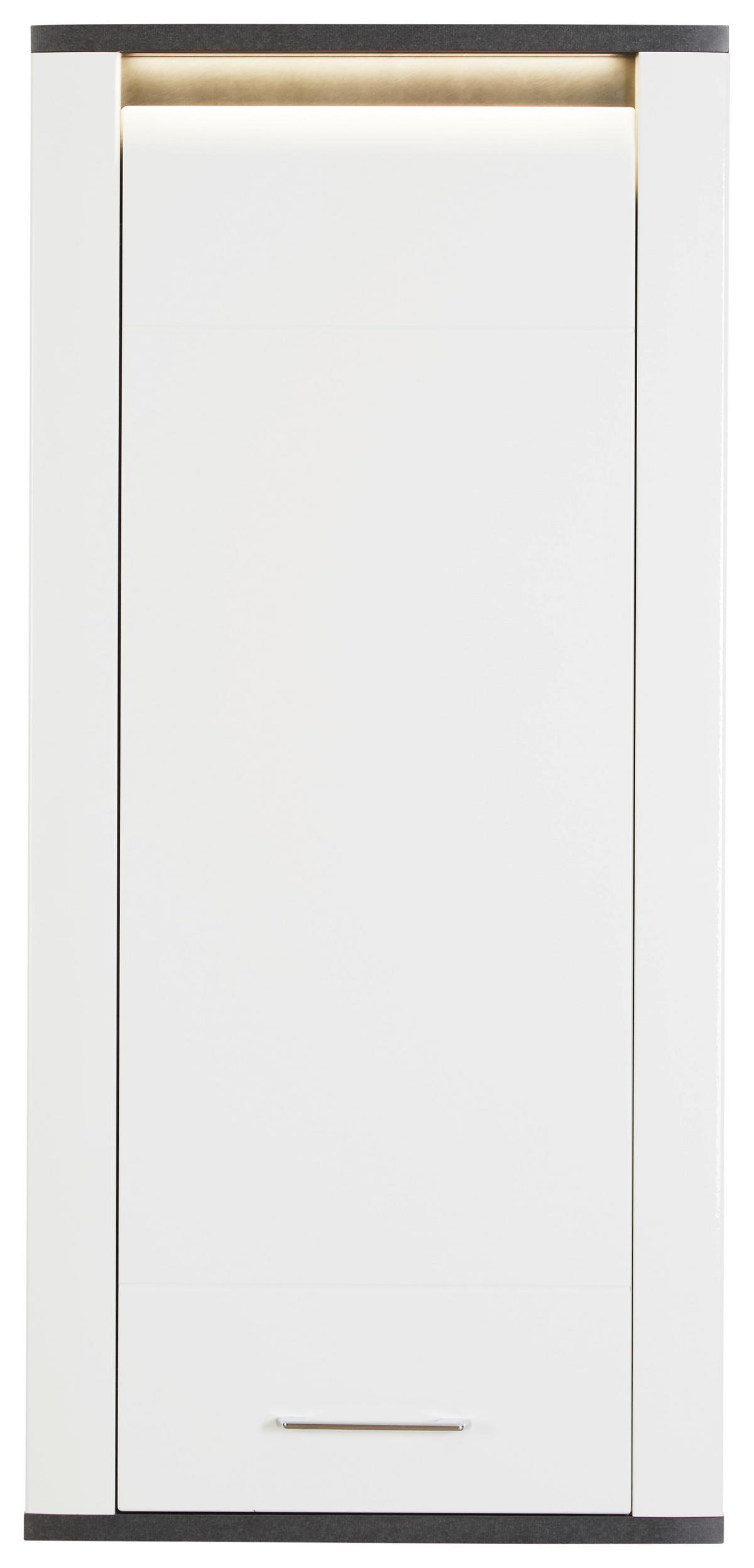 Függesztett Elem Alassio - grafitszürke/fehér, Modern, faalapú anyag (54,7/118,5/34cm) - Luca Bessoni