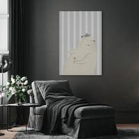LEINWANDBILD Grau Hellgrau B: 60 cm - Hellgrau/Grau, Basics, Holz/Textil (60/90/1.2cm) - artgeist