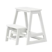Titthocker Skala, weiß 45,5x49x38,5 cm - Weiß Hochglanz, Natur, Holz (45,5/49/38,5cm) - Gardenson