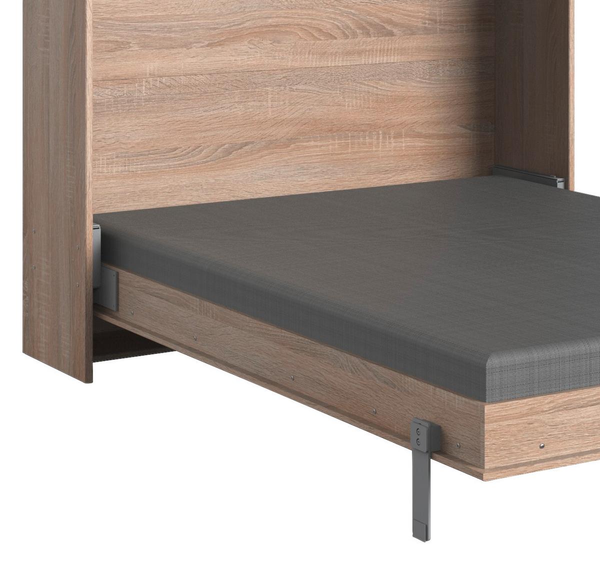 Schrankbett Mit Lattenrost 140x200 Cm Juist Eiche Dekor - Eichefarben, KONVENTIONELL, Holz/Holzwerkstoff (140/200cm) - MID.YOU