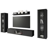 OBÝVACIA STENA CARO - čierna, Trend, kompozitné drevo/plast (262/141,9/33cm) - P & B