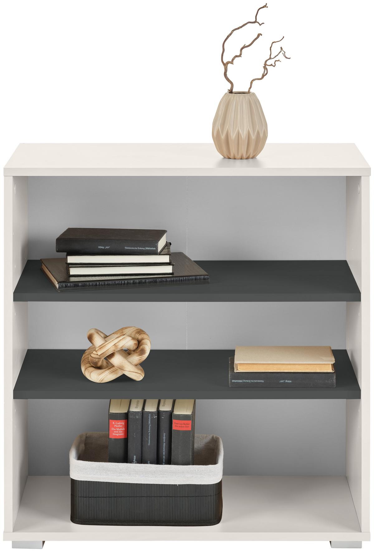 Regal Basic Two Kaschmir/Anthrazit B: 71,4cm - Kaschmir/Anthrazit, KONVENTIONELL, Holzwerkstoff (71,4/75/33,2cm)