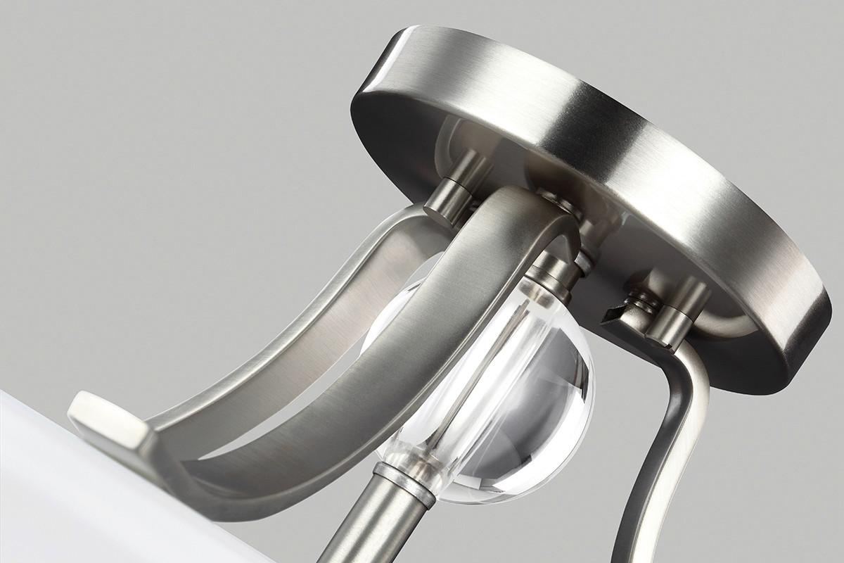Deckenleuchte Fe-Evington-Sf-Sn - Nickelfarben, Basics, Glas/Metall (35.2/29.7cm) - Elstead Lighting