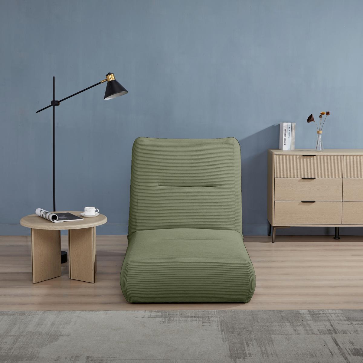 Schlafsessel Luna Olivgrün B: 80 Cm - Olivgrün, Design, Textil (81/88/160cm) - Livetastic