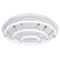 LED-Deckenleuchte Ø 55 cm 1-Flammig, Rund - Opal/Weiß, Design, Kunststoff/Metall (55/15cm) - Globo