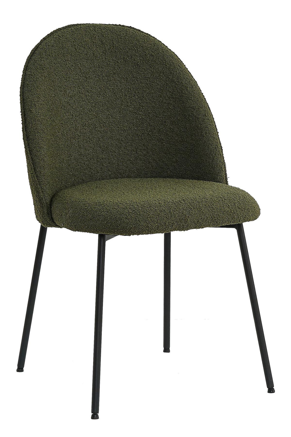 STUHL-SET Schwarz/Grün 2-teilig - Schwarz/Grün, MODERN, Textil/Metall (49,5/84/47,5cm) - MID.YOU