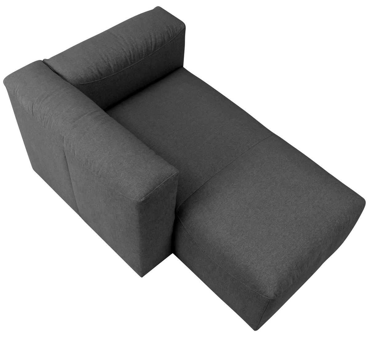 Recamiere Lena Anthrazit Rücken Echt - Anthrazit, Design, Textil (160/73/100cm) - Max Winzer