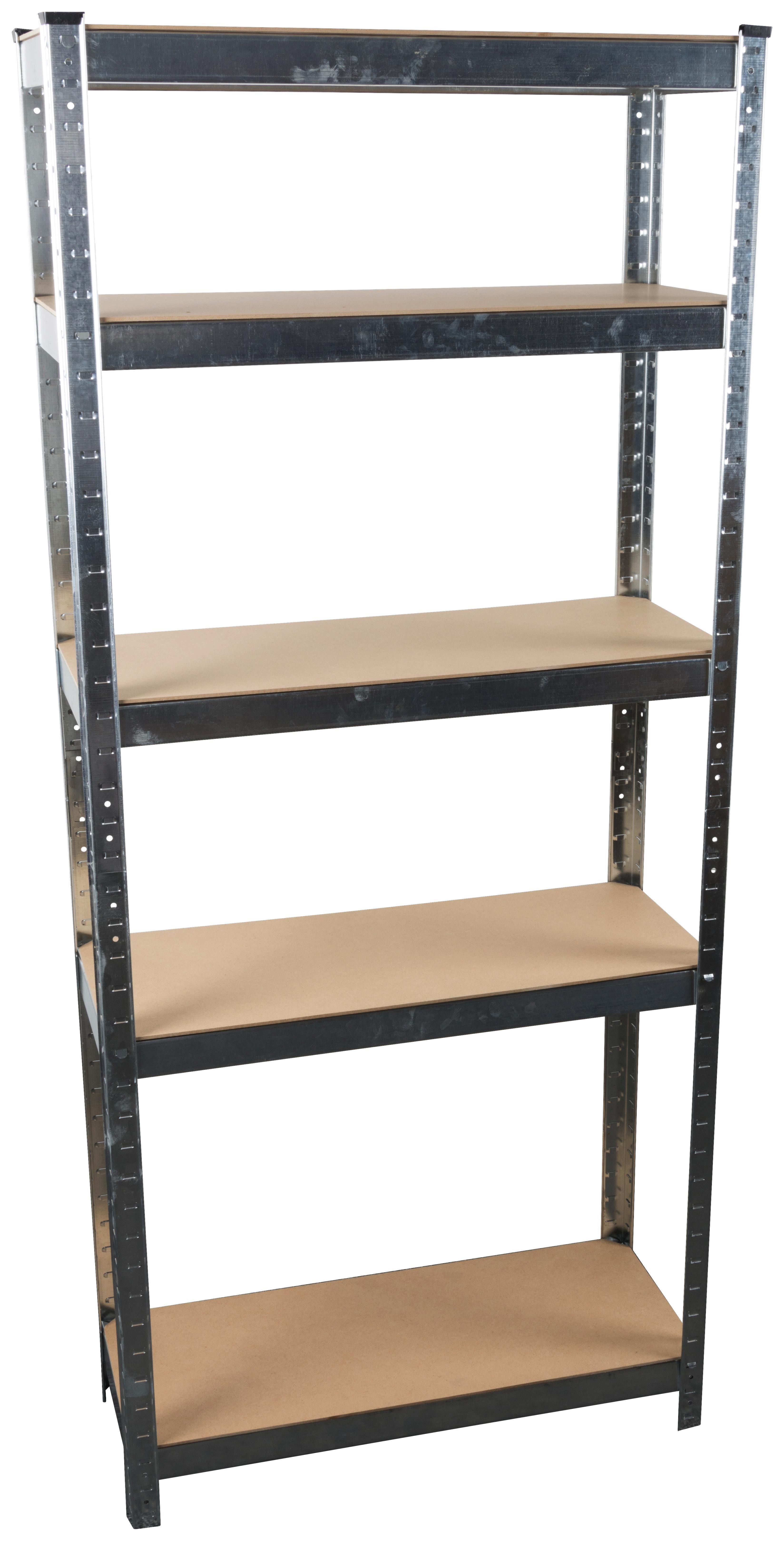 Schwerlastregal Ron - Alufarben/Braun, MODERN, Holzwerkstoff/Metall (75/170/29,5cm)