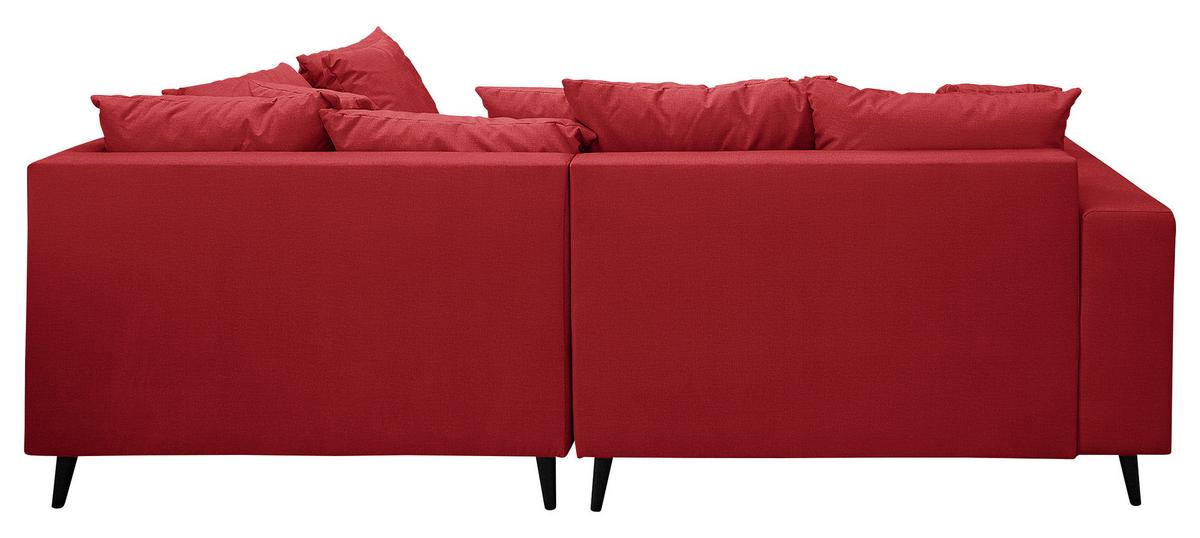 Ecksofa Pruno, Rot S: 247x174 Cm - Rot/Schwarz, Design, Textil (247/174cm) - MID.YOU