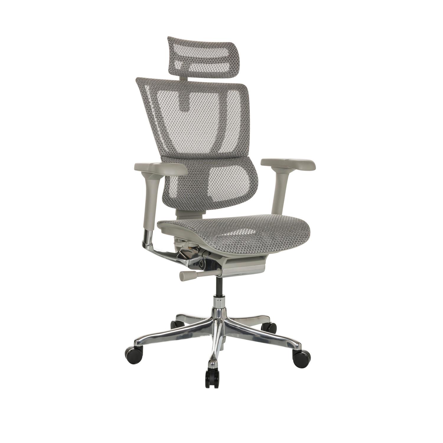Drehstuhl Ergohuman Slim I G Hellgrau 69x116-138x66 cm