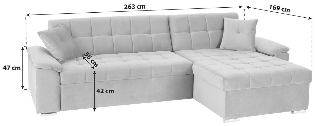 Sedacia súprava KEATON modrá, obojstranná montáž - modrá, Basics, textil (263/169cm) - Livetastic