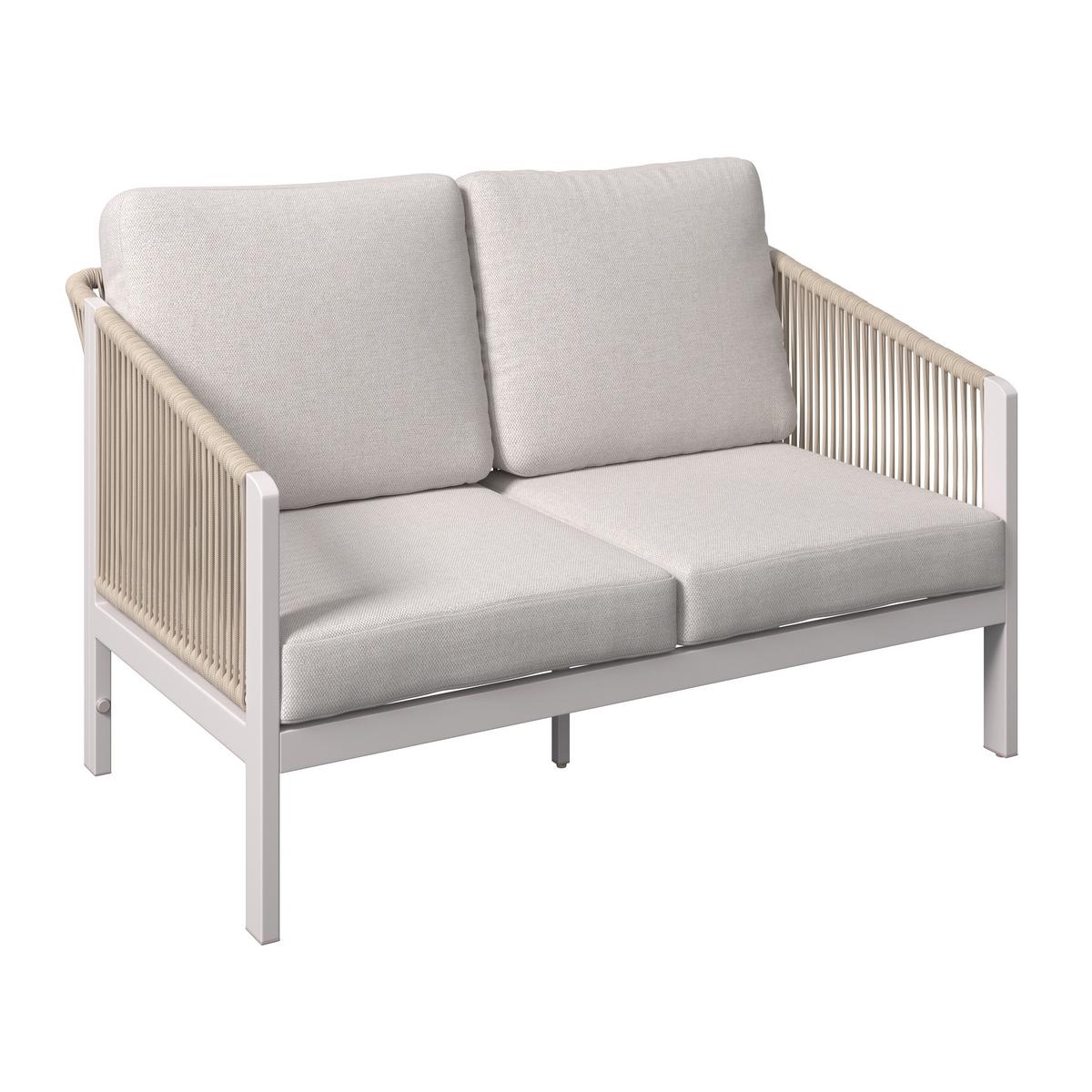 Loungesofa Palma - Beige/Lavagrau, MODERN, Kunststoff/Textil (123/67/80cm) - Beldano