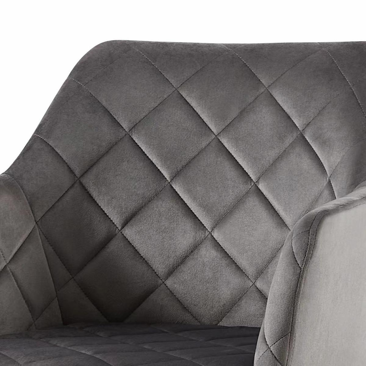 Négylábú Szék Patti - fekete/szürke, Konventionell, textil/fém (56/81/60,5cm)
