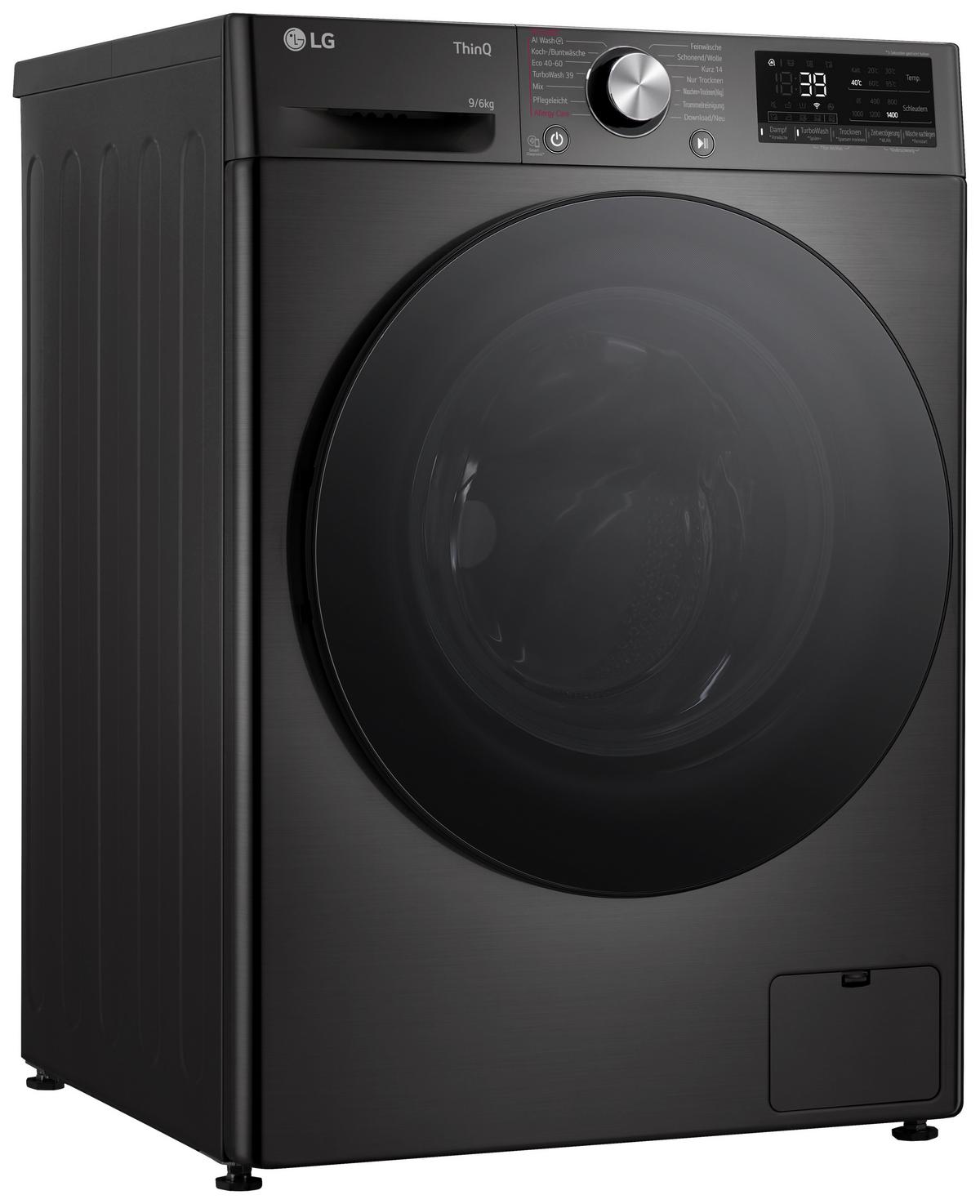 Waschtrockner W4wr7096yb W4wr7096yb - Schwarz, Trend, Glas/Kunststoff (60/85/62cm) - LG