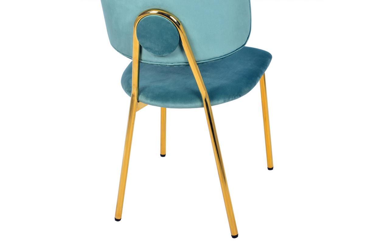SADA STOLIČIEK KIAN MINT - zlatá/mätovozelená, Modern, kov/textil (47/80/51cm) - MID.YOU