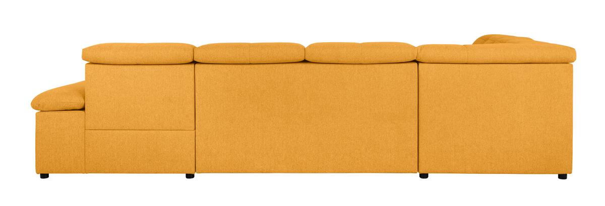 Wohnlandschaft Ramzes Gelb U: 215x328x173 cm - Beige/Gelb, Design, Textil (215/328/173cm) - MID.YOU