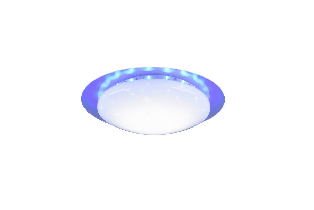 Led-deckenleuchte Ø 35 Cm Mit Sternenhimmel - Klar/Weiß, Basics, Kunststoff (35/8,7cm)