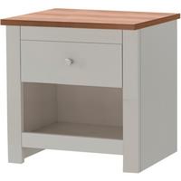 Nachttisch Emerald Creme B: 45 Cm - Eichefarben/Creme, Design, Holzwerkstoff (45/46/35cm) - MID.YOU