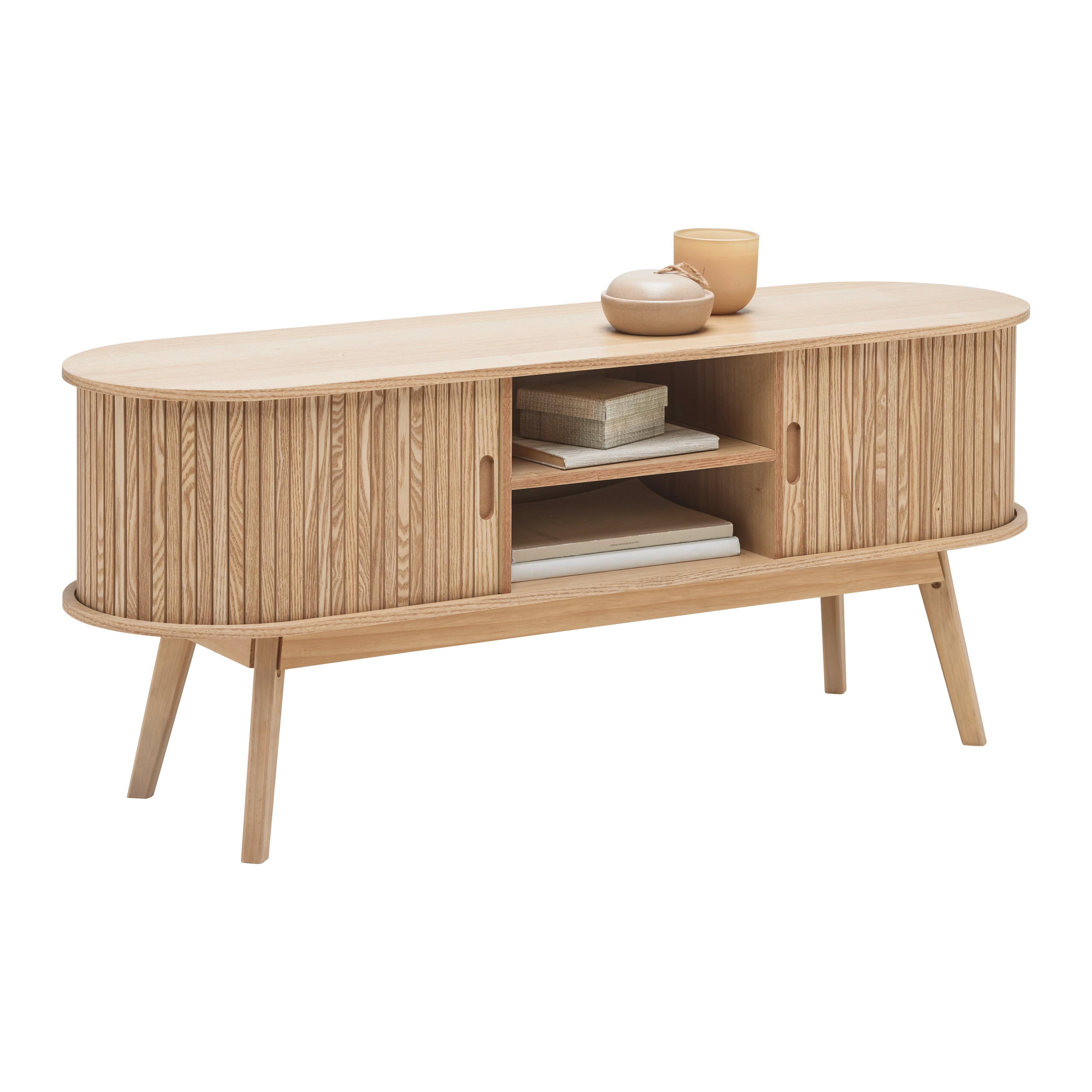 Komoda Scandy, MDF/drevo dyha, š: 120cm - přírodní barvy, Moderní, dřevo/kompozitní dřevo (120/50/35cm) - Premium Living