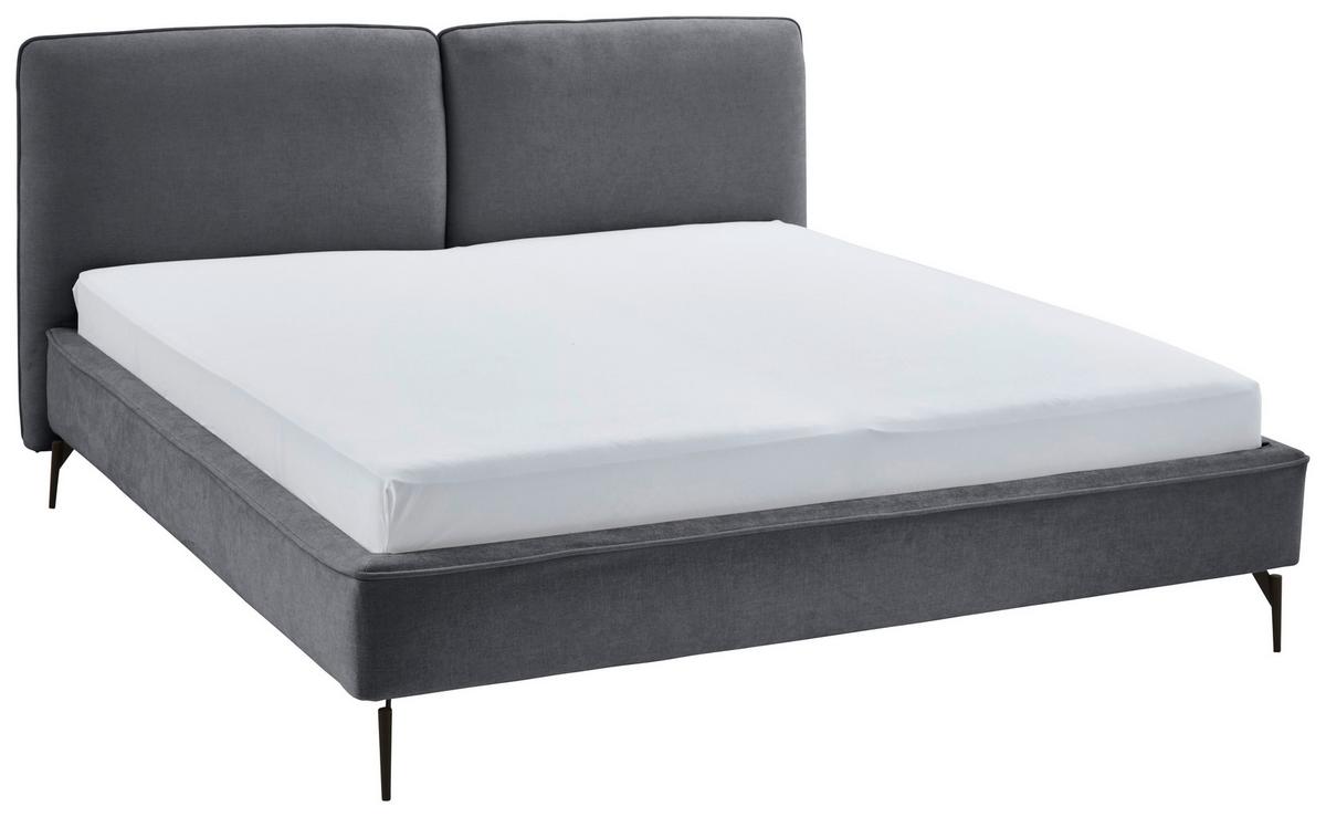 Polsterbett Infinity Liberty Grau 180x200cm - Schwarz/Grau, MODERN, Textil (180/200cm) - Livetastic