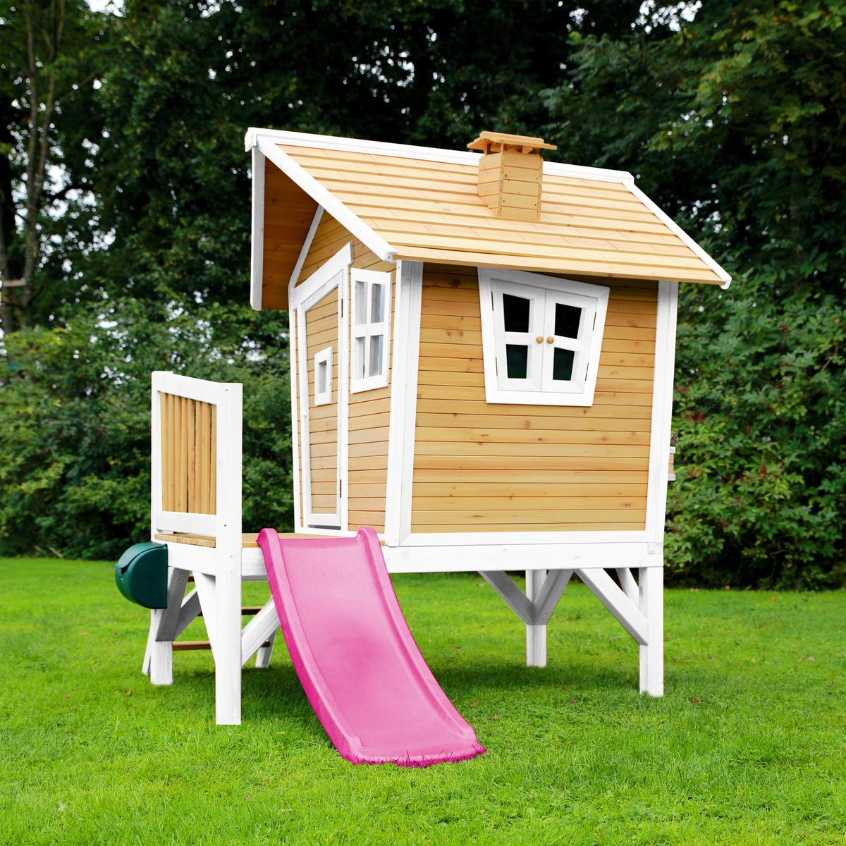 Spielhaus A030.045.41 - Lila/Braun, KONVENTIONELL, Holz/Kunststoff (264/203/177cm) - Ambia Garden