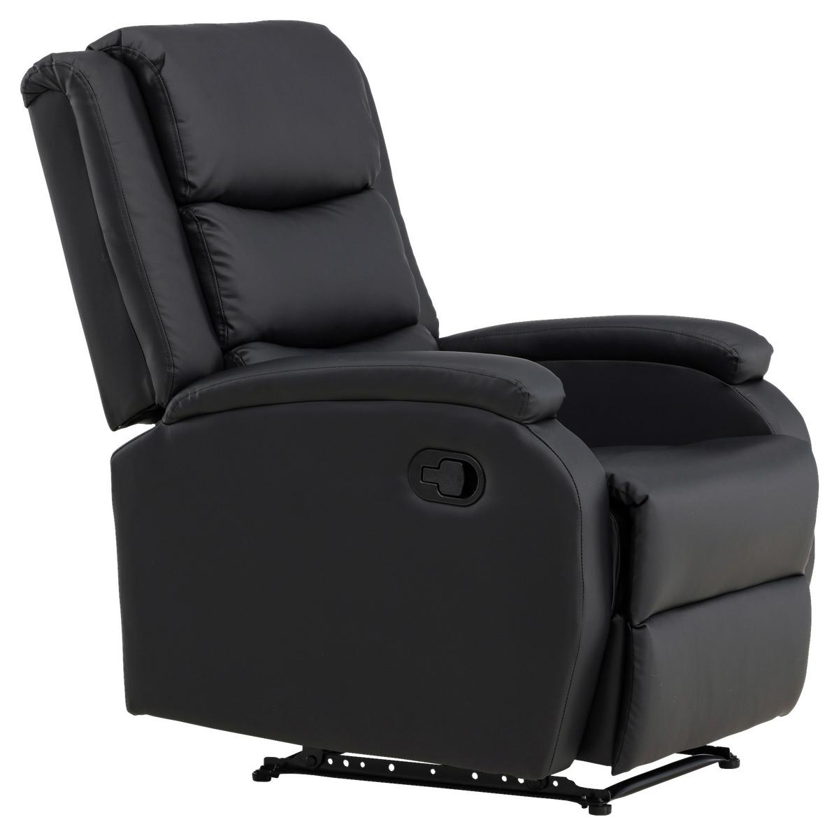 Fernsehsessel Bengt - Schwarz, Basics, Textil/Metall (74/103/92cm) - Livetastic