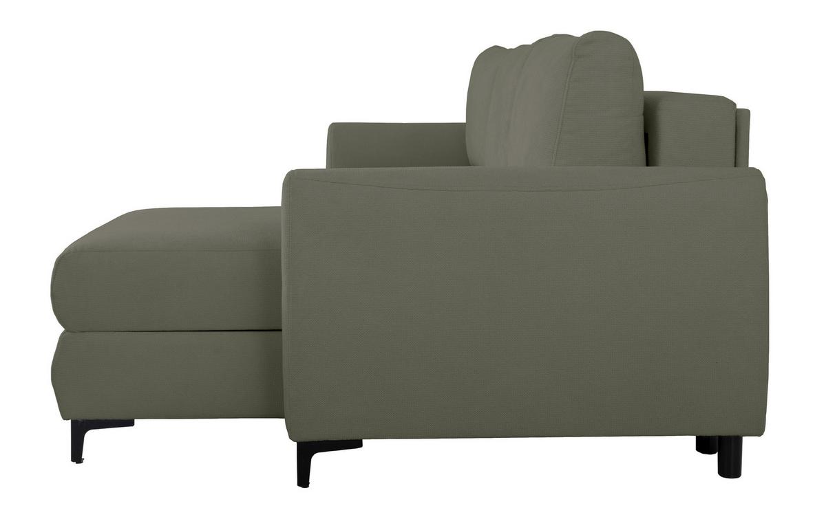 Ecksofa Moli, Grün S: 236x148 cm - Schwarz/Grün, Design, Textil (236/148cm) - MID.YOU