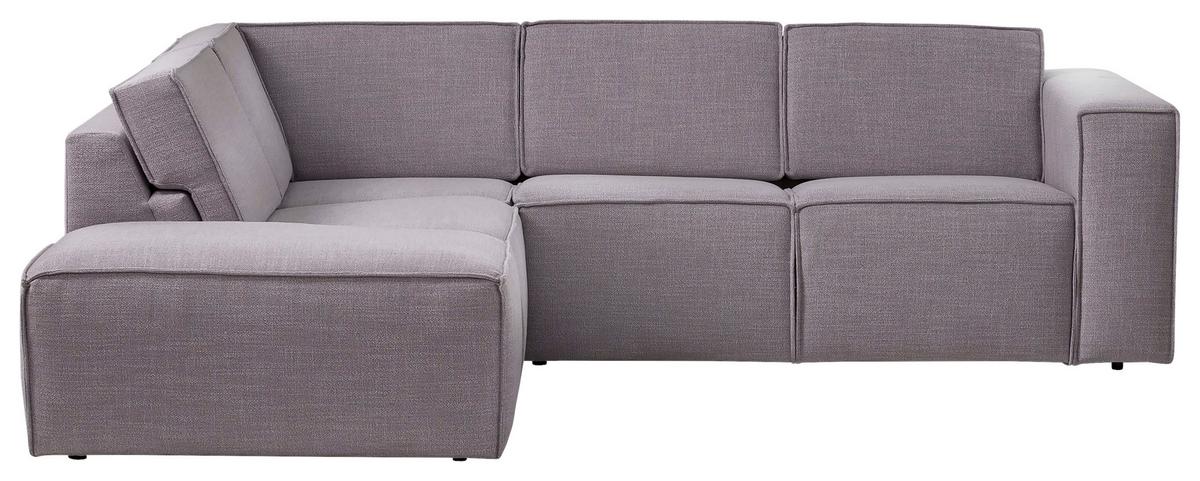 Ecksofa Dice Grau - Schwarz/Grau, MODERN, Textil (220/255cm) - MID.YOU