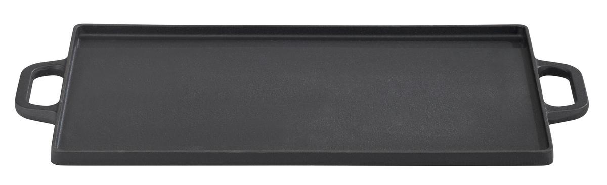 GRILLPLATTE 42x2x23 cm - Schwarz, Basics, Metall (42/2/23cm) - GSW