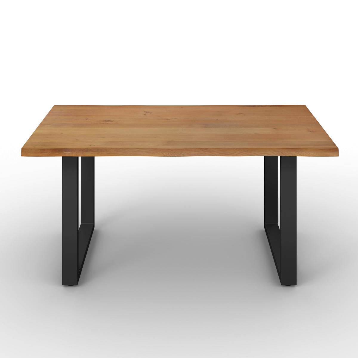 Jedálenský stôl Dan, š: 180 cm - čierna/farba duba, Modern, kov/drevo (180/90/76cm) - Bessagi Home