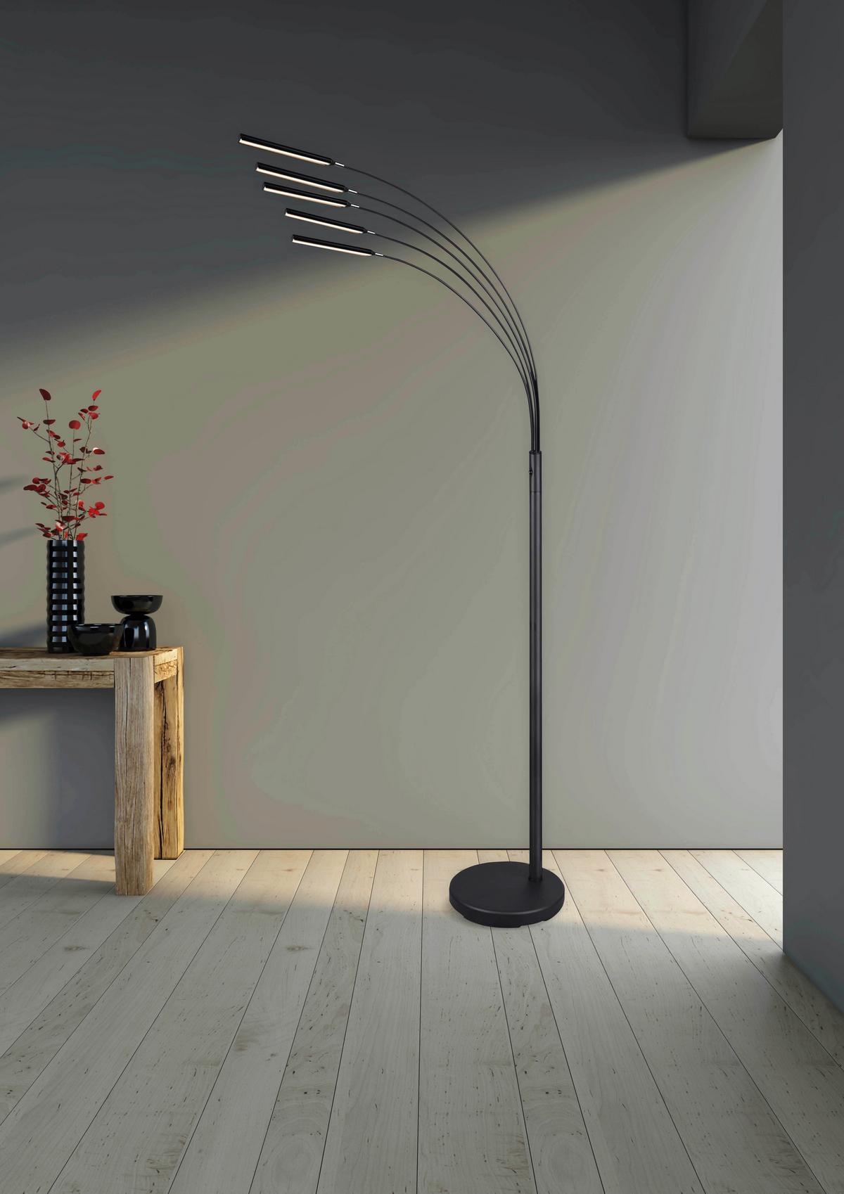 LED-Stehleuchte R41031507 Reed - Nickelfarben, Design, Metall (30,5/195/85,7cm)