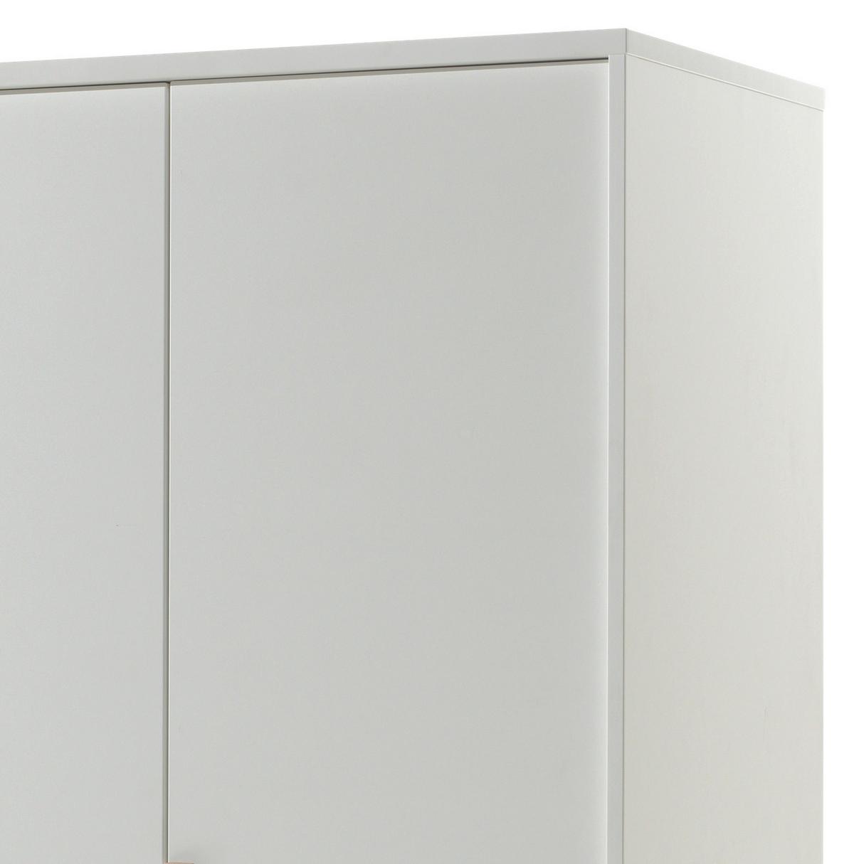 Drehtürenschrank London B: 145,6 Cm Weiß - Weiß, MODERN, Holzwerkstoff (145,6/195,2/56cm) - MID.YOU