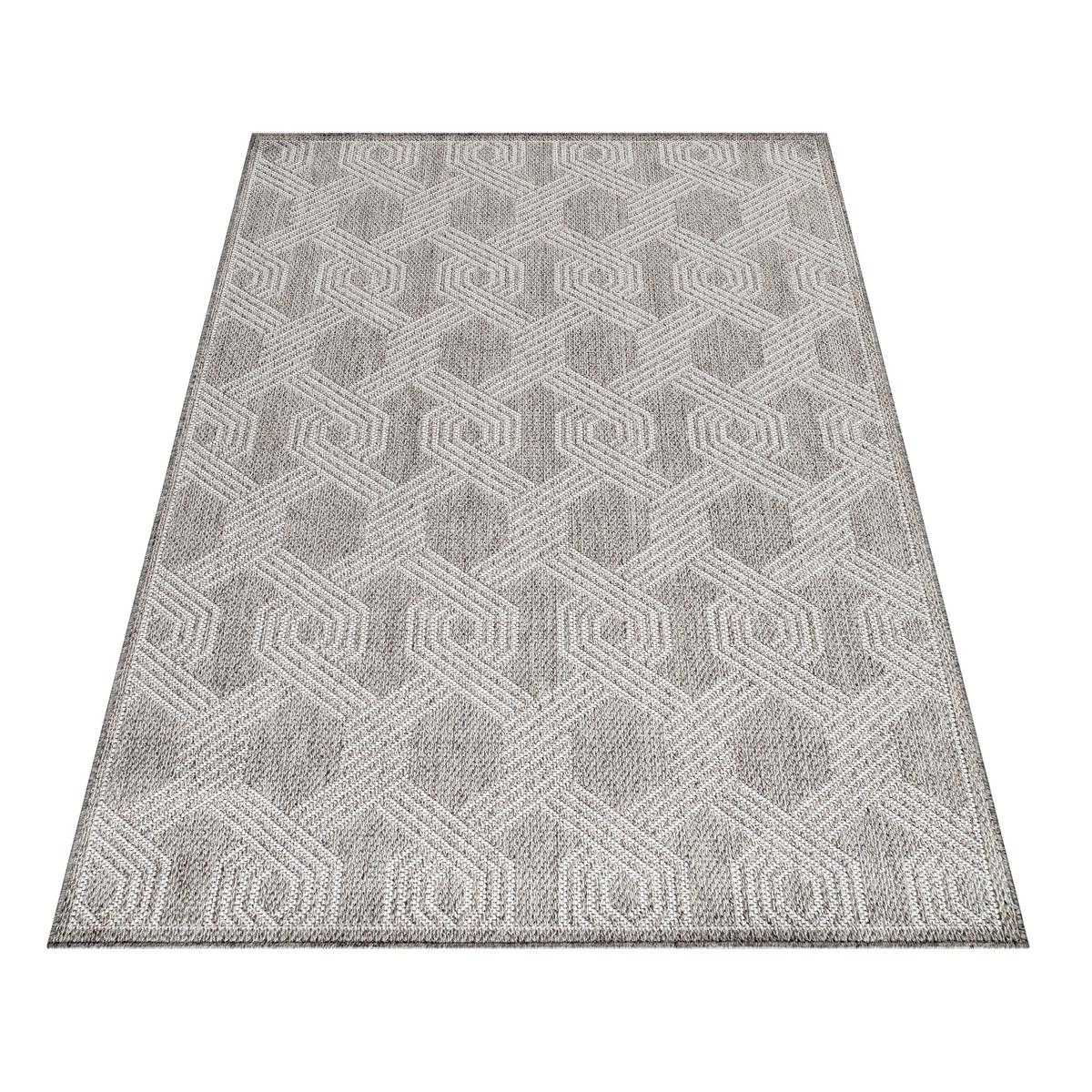 Flachwebteppich Aruba601004904grey - Grau, Design, Textil (60/100cm)