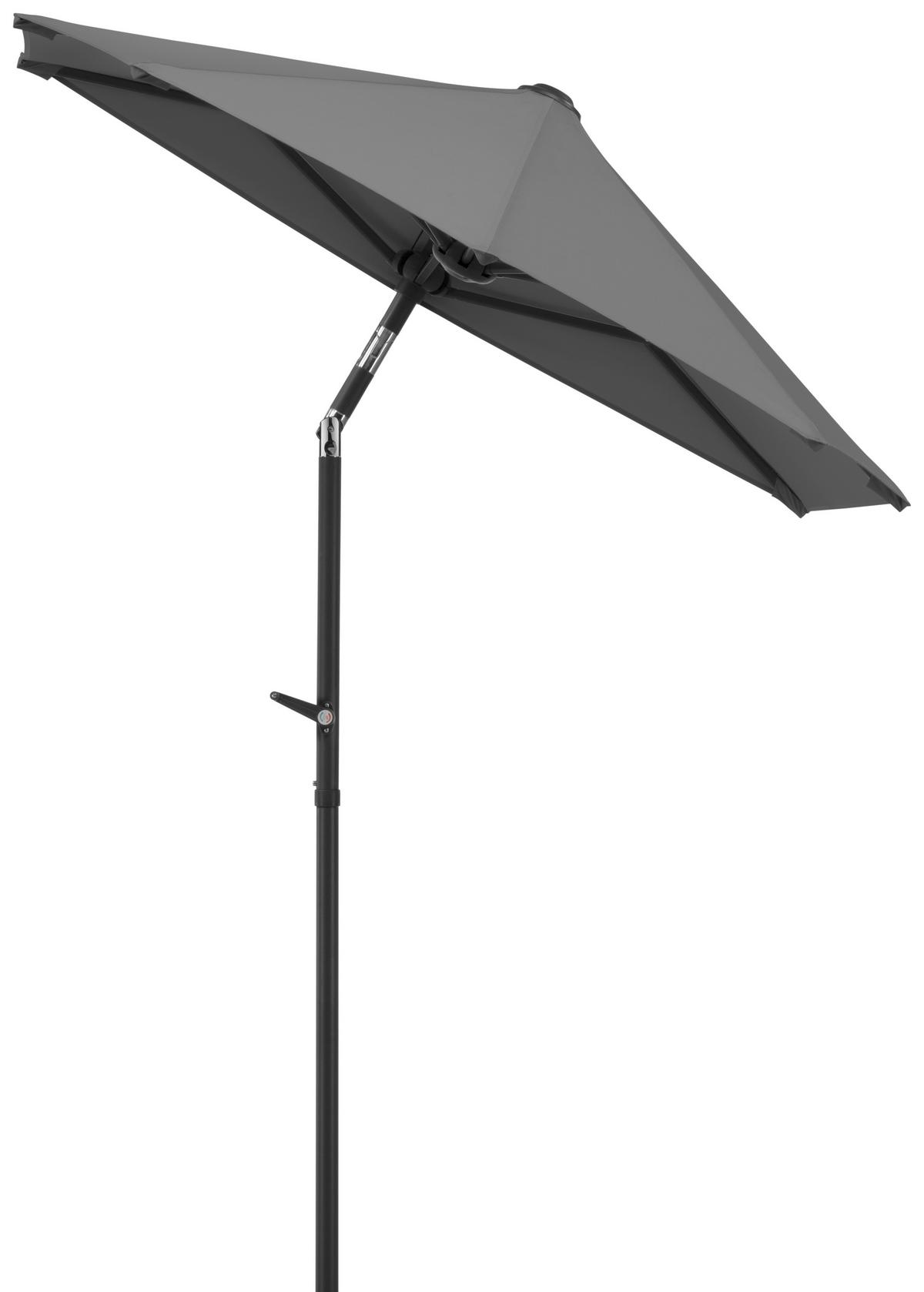 Ampelschirm Salerno Mezza BxHxT: 150x228x150 cm Anthrazit - Anthrazit, Basics, Textil/Metall (150/228/150cm) - Schneider
