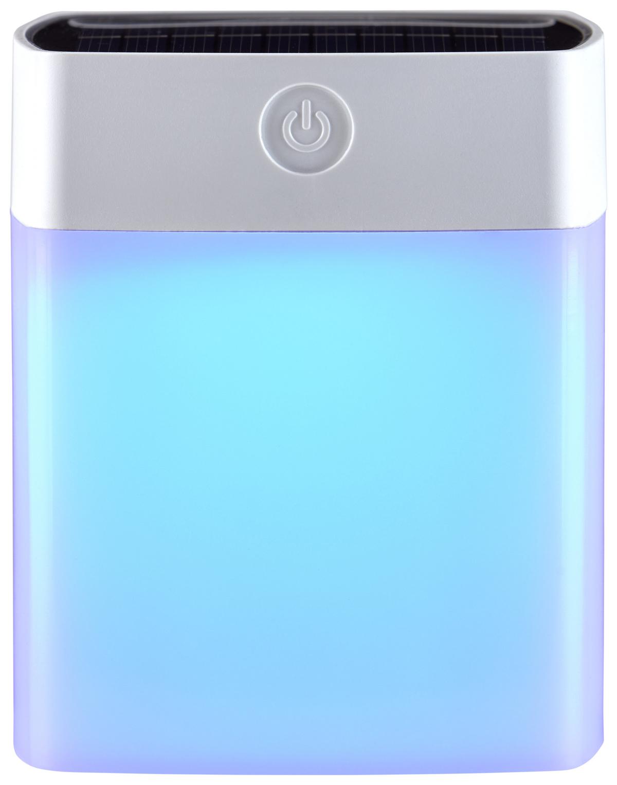 Solarleuchte Eckig Aenne 3xled Warmweiß H: 11cm - Weiß, KONVENTIONELL, Kunststoff (9/9/11cm) - Homezone