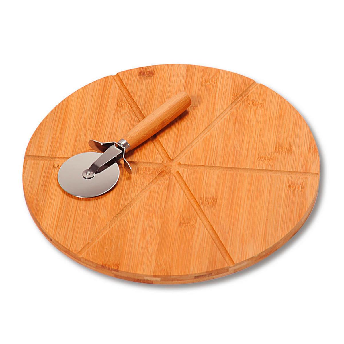 Kesper Pizzateller Bambusholz Rund Bambus ca. 32 cm - Naturfarben, Basics, Holz (32/1,50cm) - Kesper