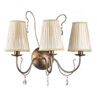 Wandleuchte Delia Cognac L: 56 cm 6w - Cognac, KONVENTIONELL, Glas/Textil (56/37/40cm)