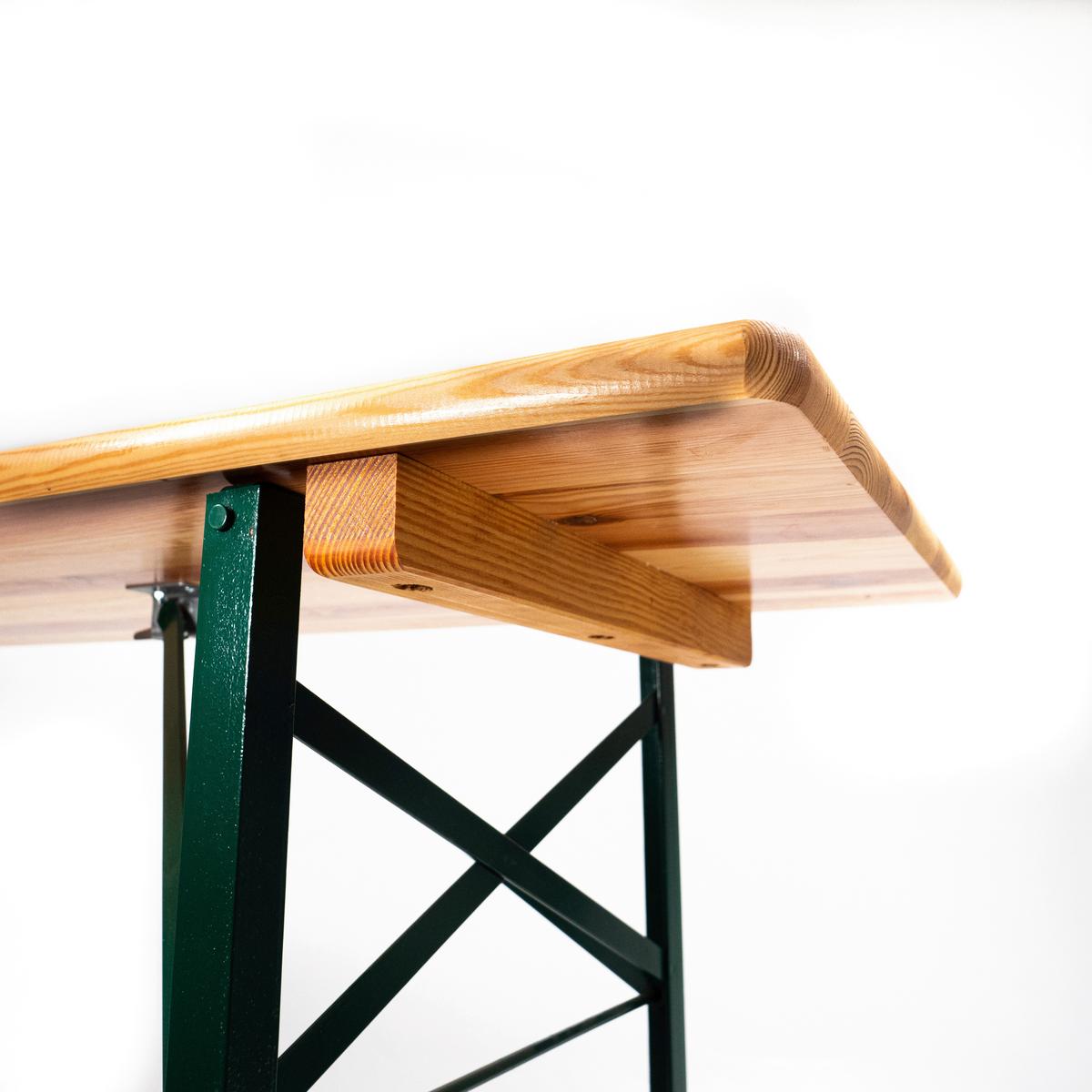 Garten-bartisch Biertisch 220x50x78cm (bxtxh) - Fichtefarben/Grün, Basics, Holz/Metall (220/78/50cm)