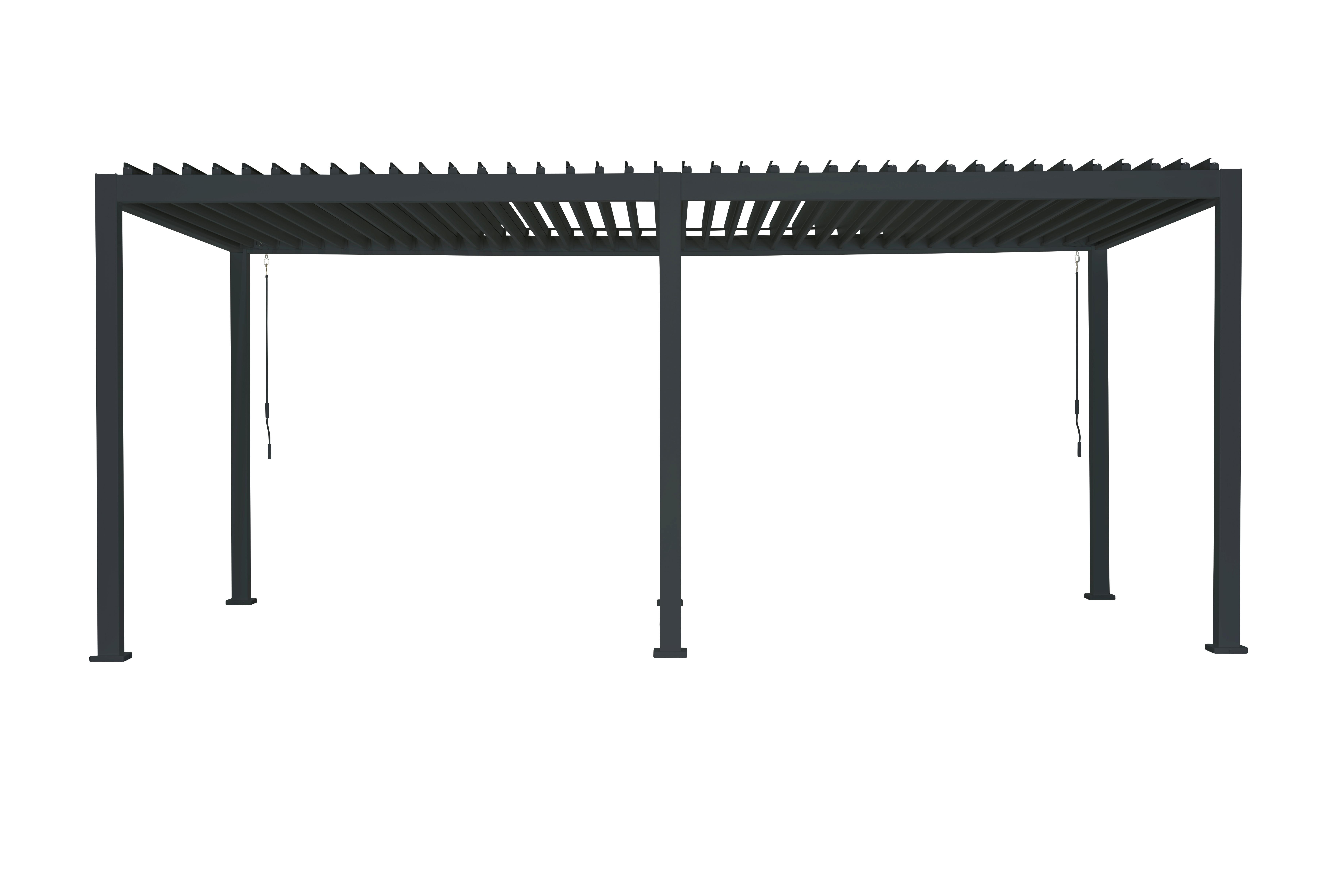 Pergola Classic Anthrazit 3x6 - Anthrazit, MODERN, Metall (600/250/300cm) - Gardenson