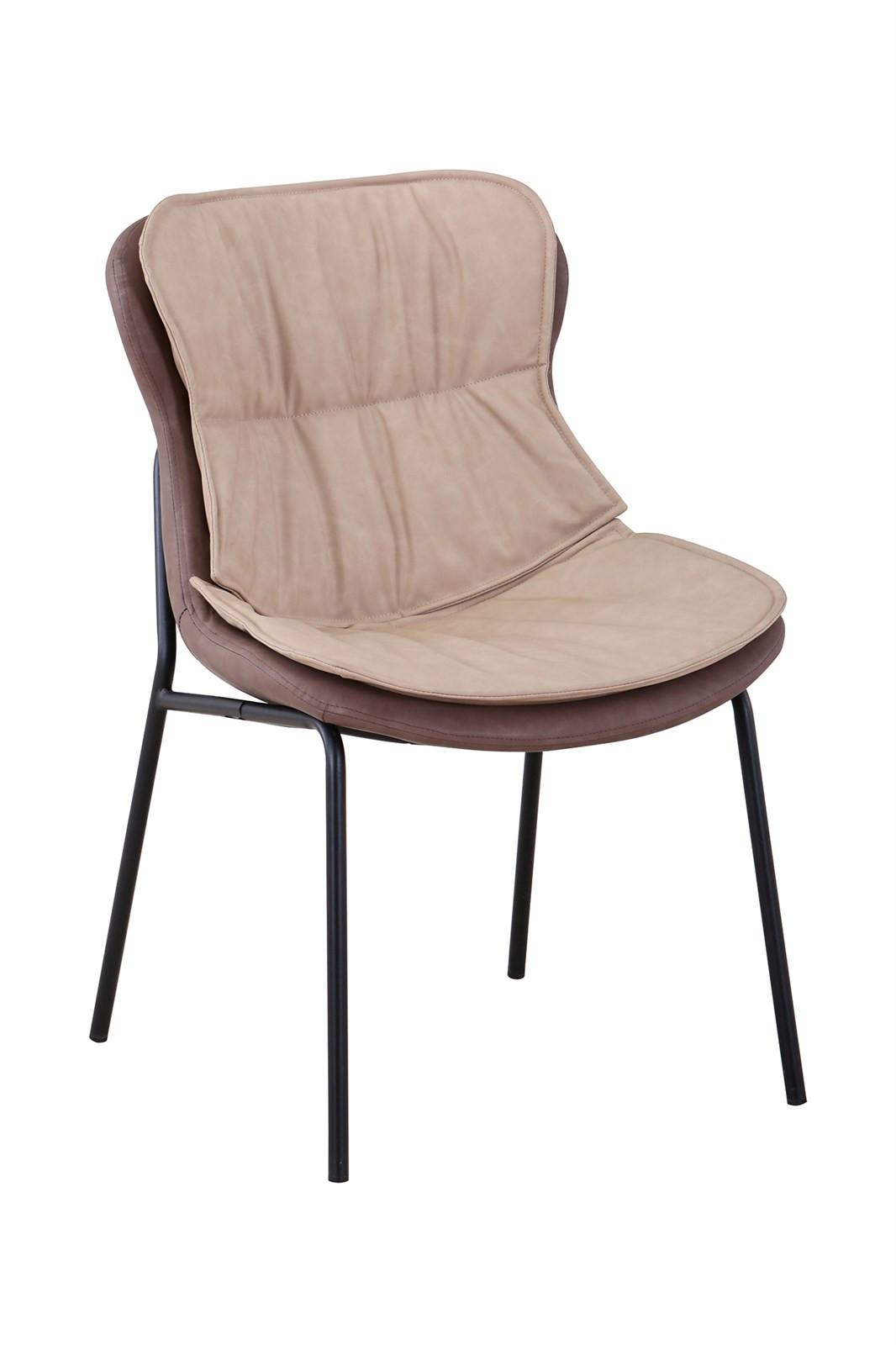 Stuhl Brady 200 Beige/braun - Hellbraun/Beige, Design, Textil (54/84/64cm) - Kayoom