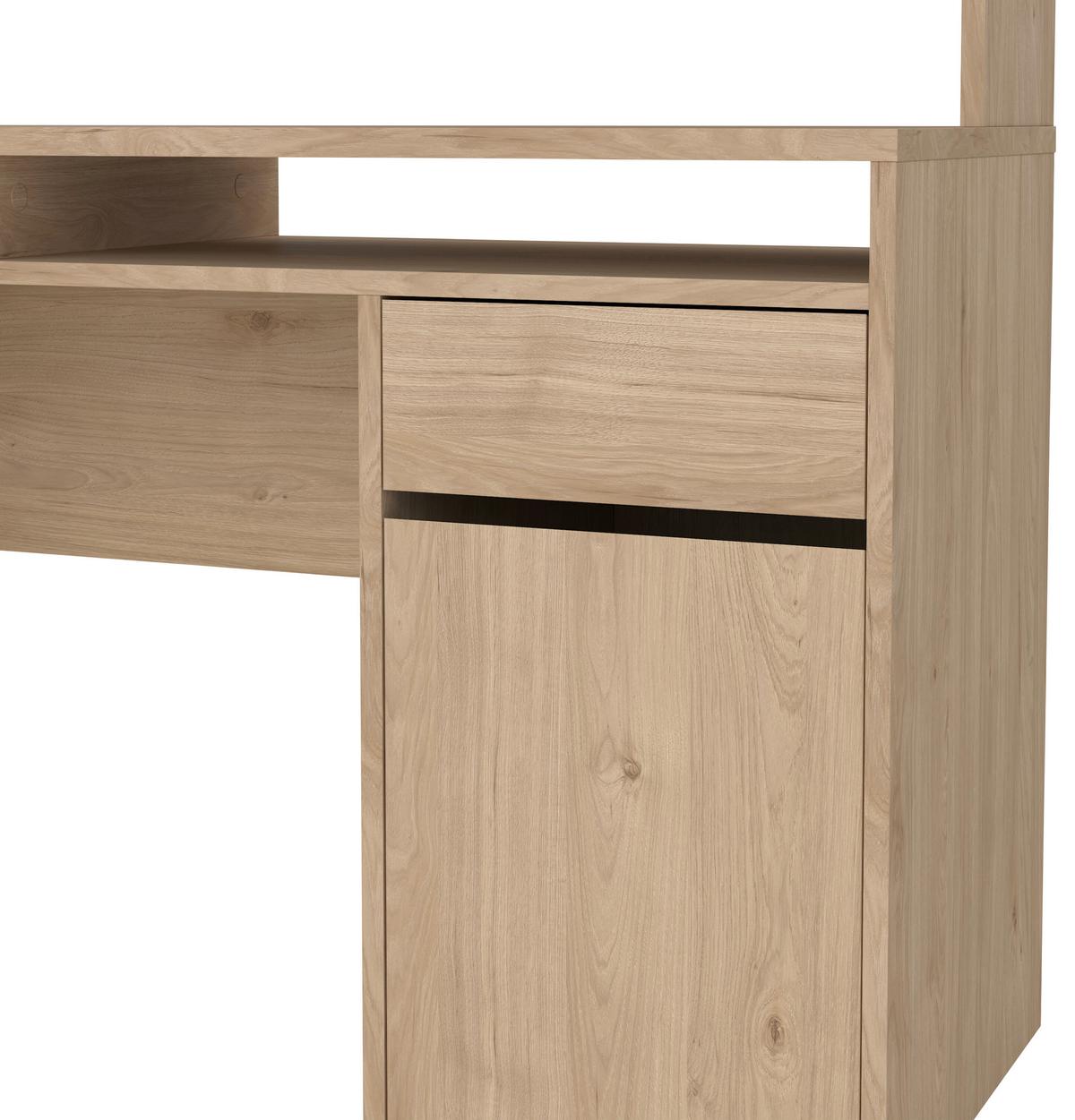 Schreibtisch Function Plus Eichefarben, L: 149 cm - Eichefarben, MODERN, Holzwerkstoff (149/48,2/156,2cm) - P & B