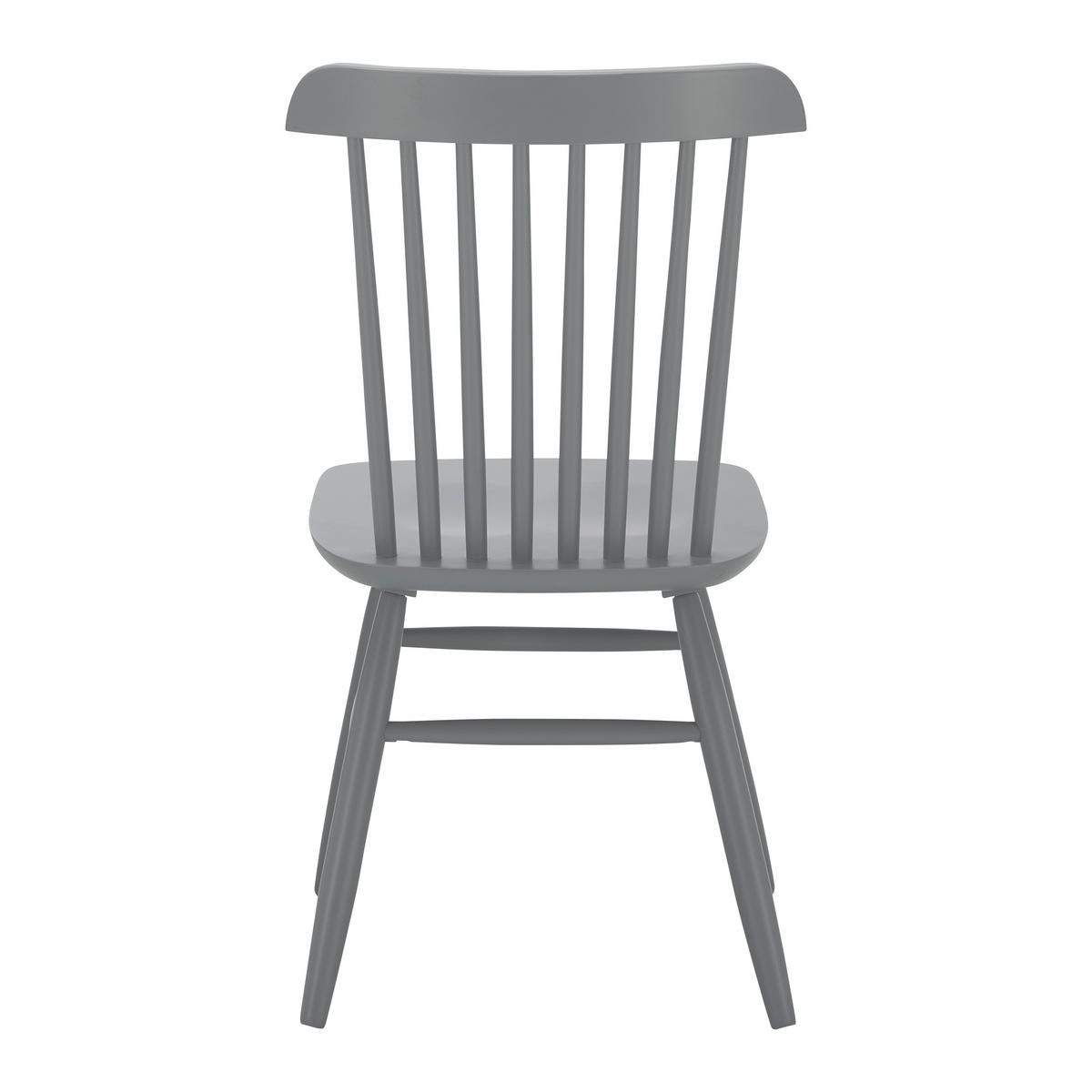Sada židlí z masivu PEDRO šedá 2ks - šedá, Moderní, dřevo (48/89/52cm) - Bessagi Home