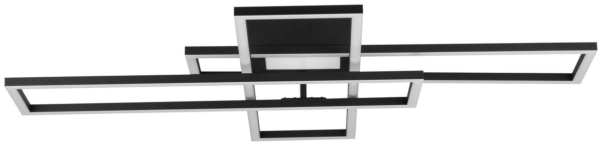 LED-Deckenleuchte Alpha - Schwarz, Design, Kunststoff/Metall (99,2/69,4/11,5cm) - Luca Bessoni